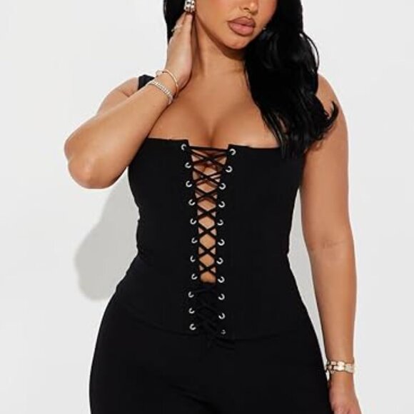 Qusuny Sexy Tie Down Two Piece Sets for Women - Picture 6 of 6